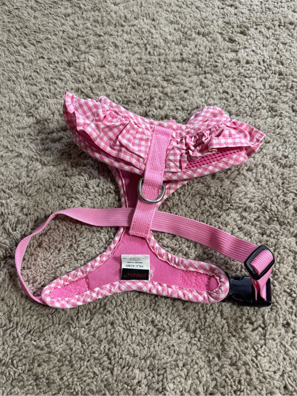 Pink Ruffled Dog Harness Vest - Picture 2 of 4